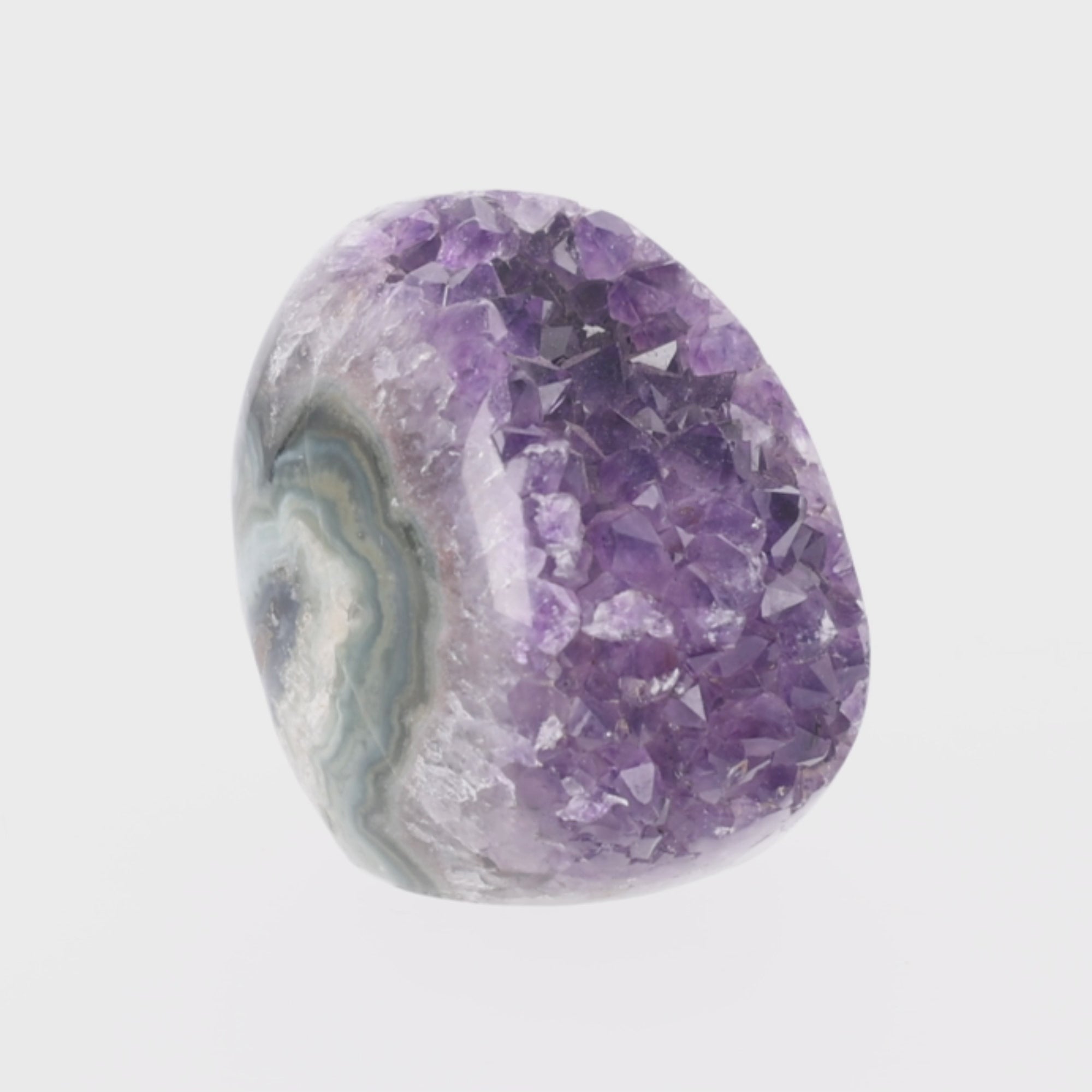 Load video: Violet Jasper – Amethyst mit Jaspis aus Uruguay – 361 g (#1448)
