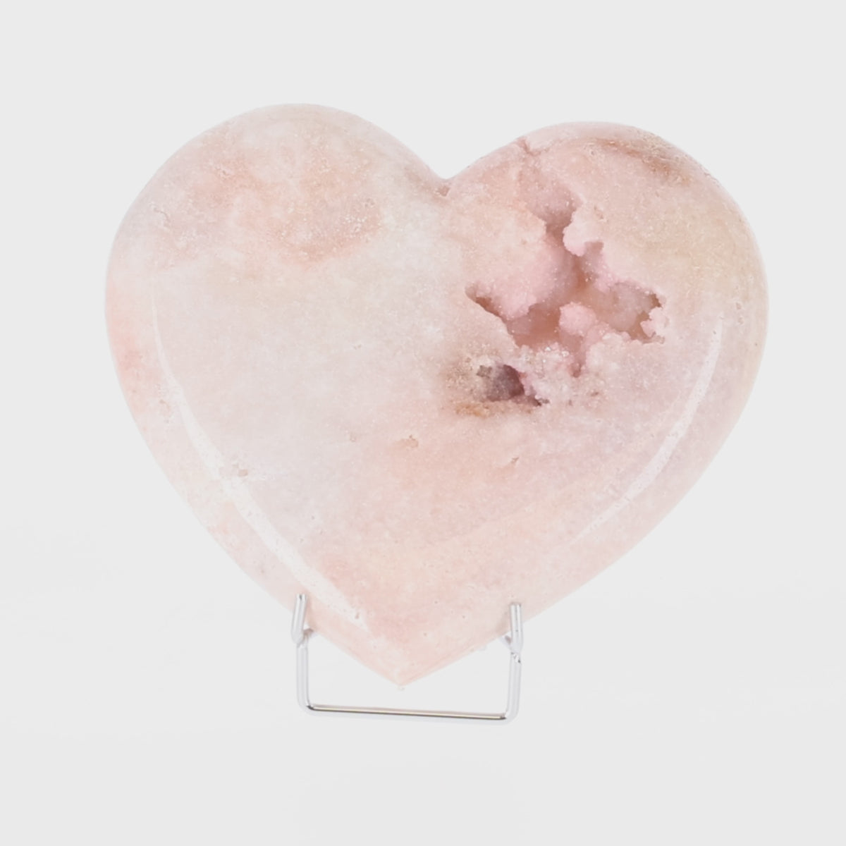 Load video: Pink Amethyst Heart (#115)