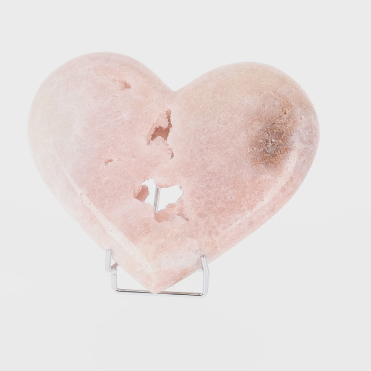 Load video: Pink Amethyst Heart (#098)