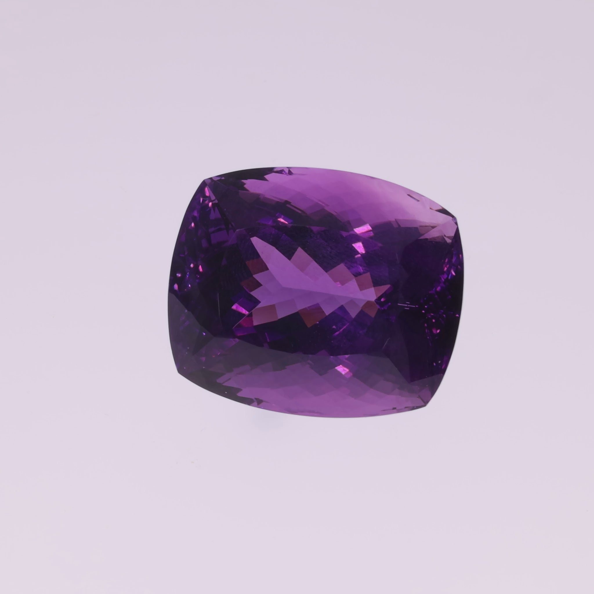 Load video: 55.13 ct Amethyst in Antique Cushion Cut - Magnificent Deep Violet from Brazil