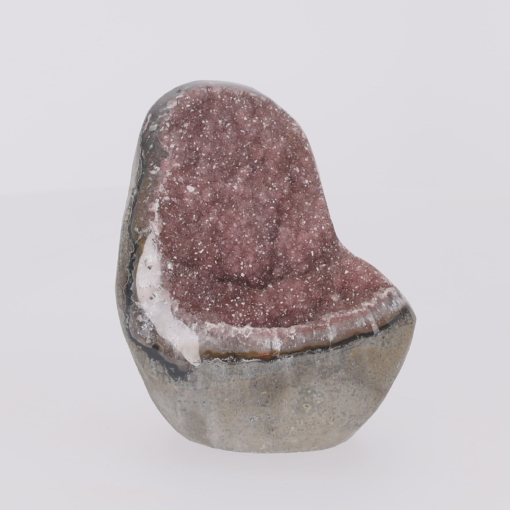 Video laden: Rosé Throne ✦ Amethyst-Druse aus Uruguay | 1.312 g (#827)