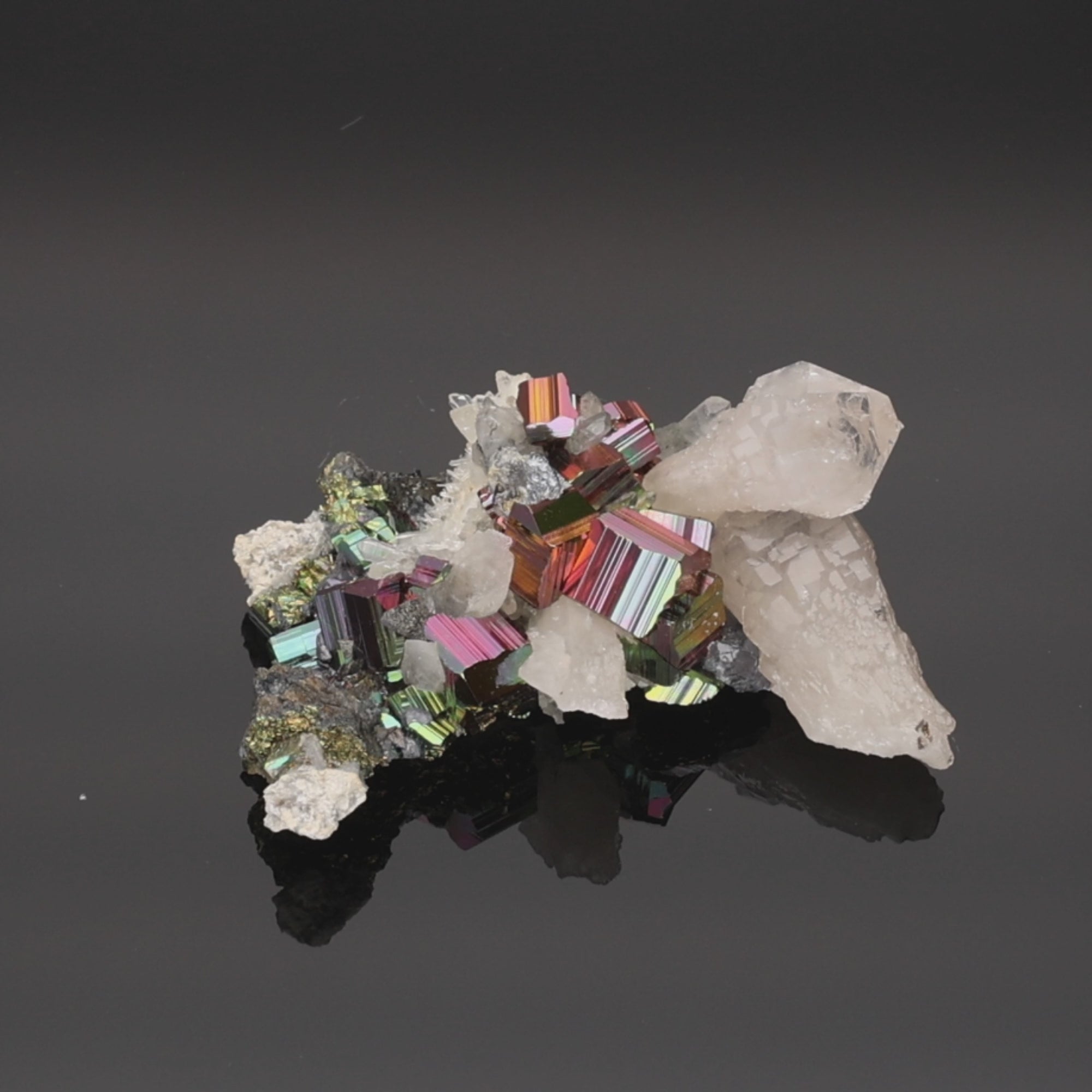 Load video: Nova Eclipse - Rainbow Pyrite from Borneo, Indonesia - 124 g (#1371)