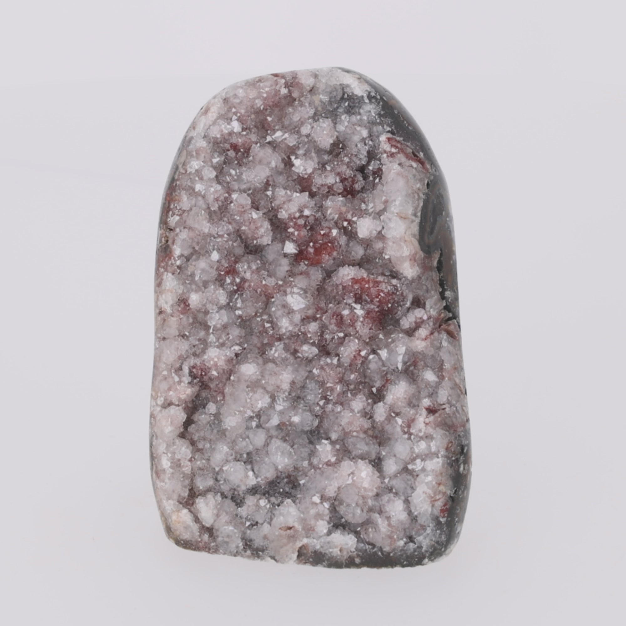 Load video: Crimson Frost ✦ Amethystdruse mit rötlichen Mineral-Einschlüssen | 992 g (#889)