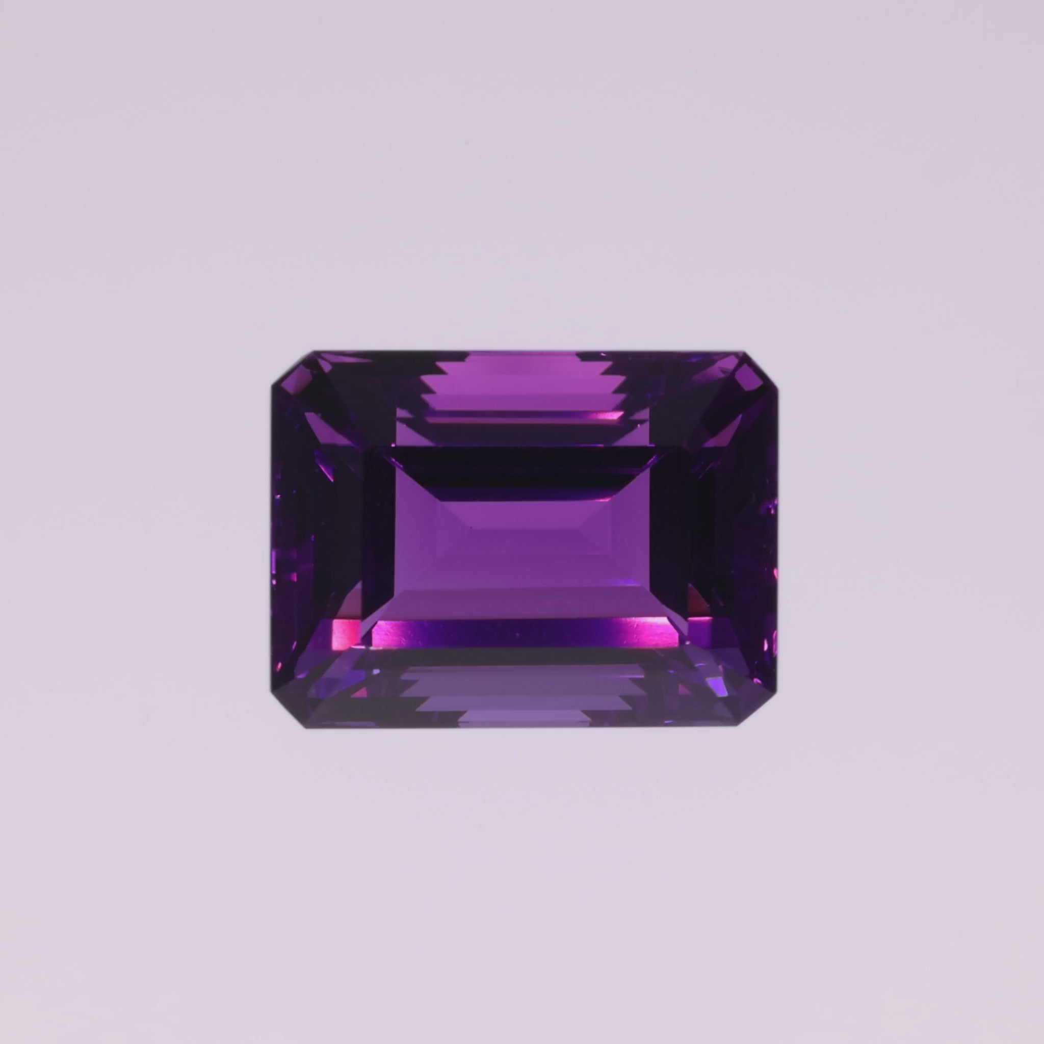 Load video: 24.11 ct Amethyst in Baguette Mixed Cut - Architectural Shape from Brazil