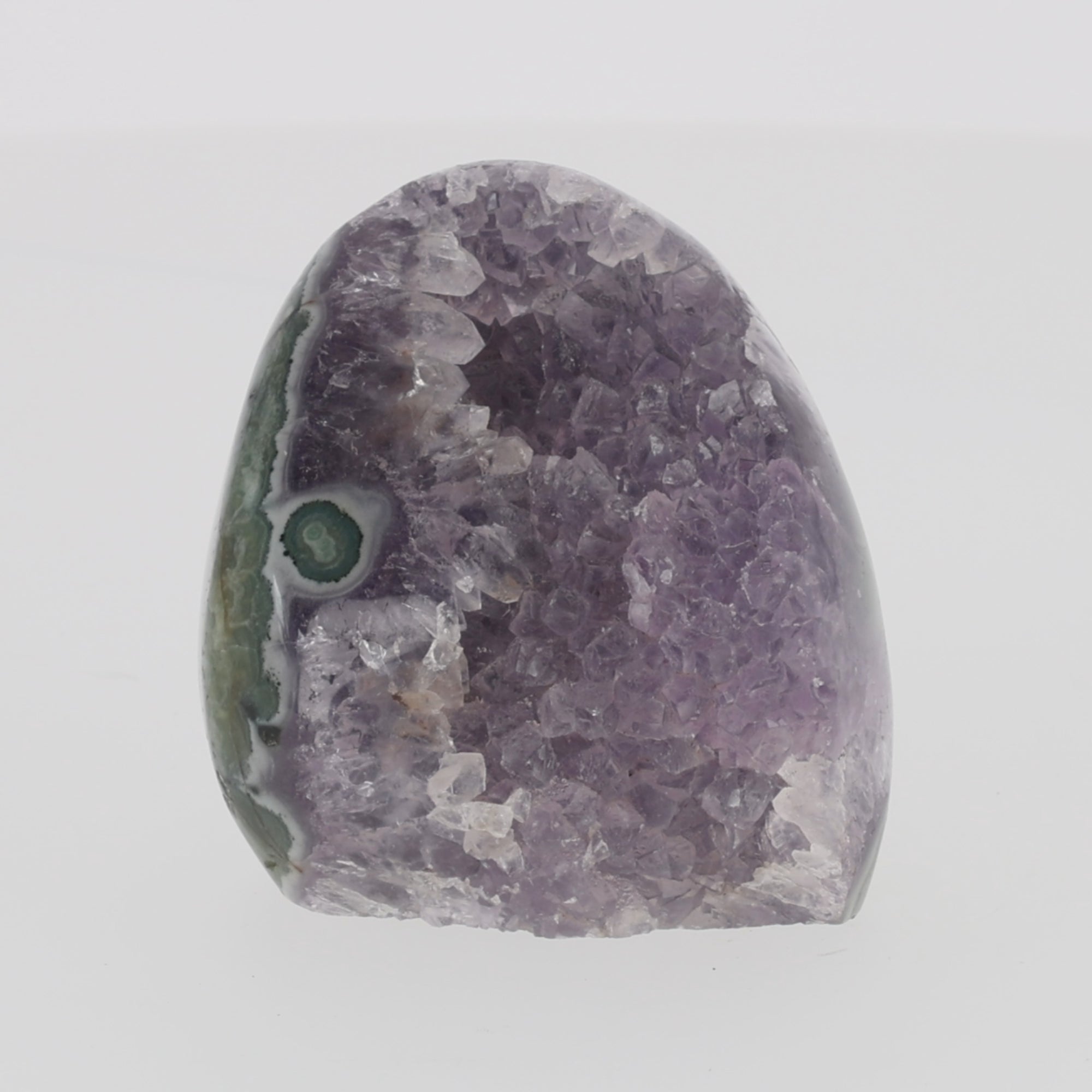 Video laden: Amethyst aus Uruguay – Natur Unikat mit seltenem Achatauge 629 (#667)