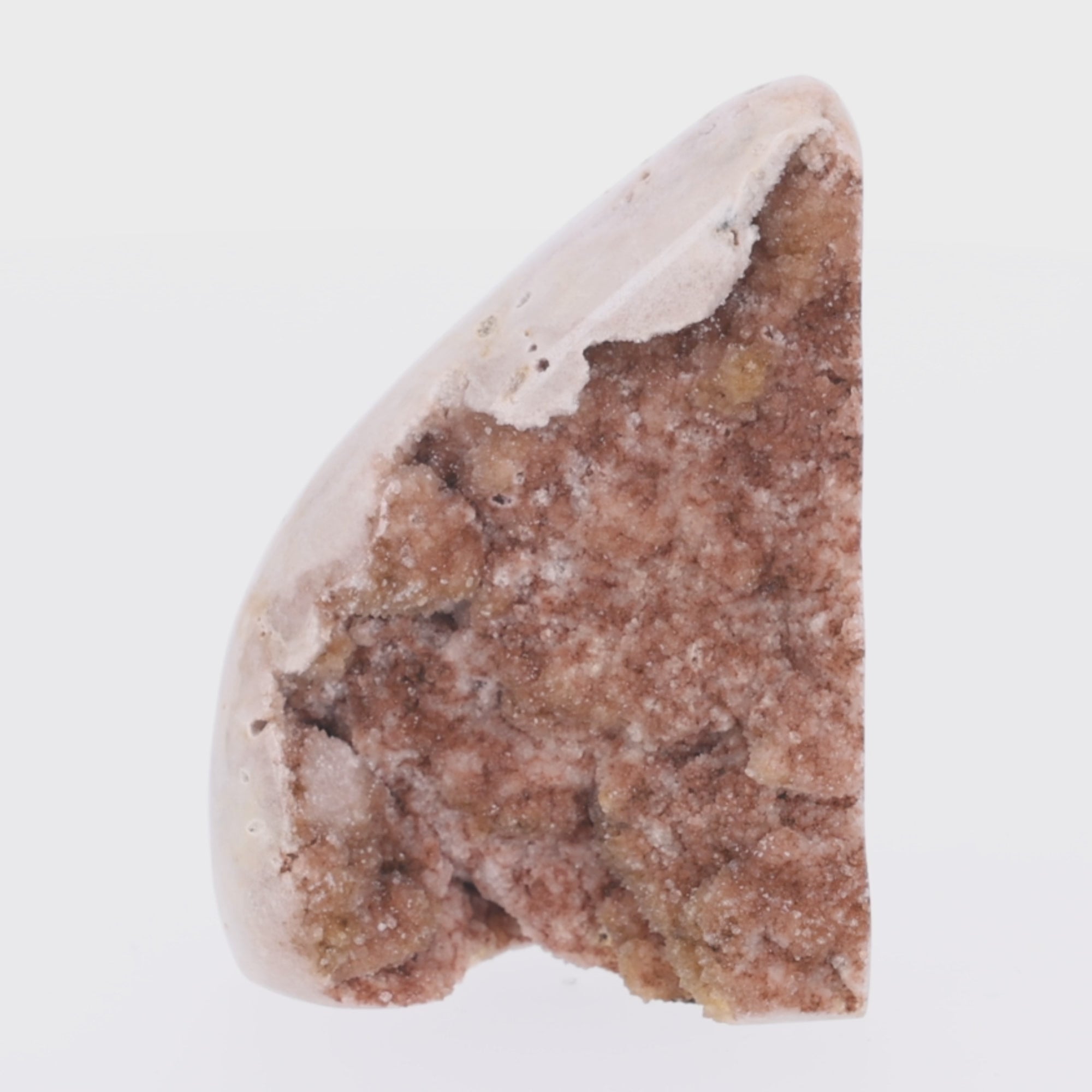 Video laden: Peach Ember – Pink Amethyst aus Brasilien – 595 g (#1454)