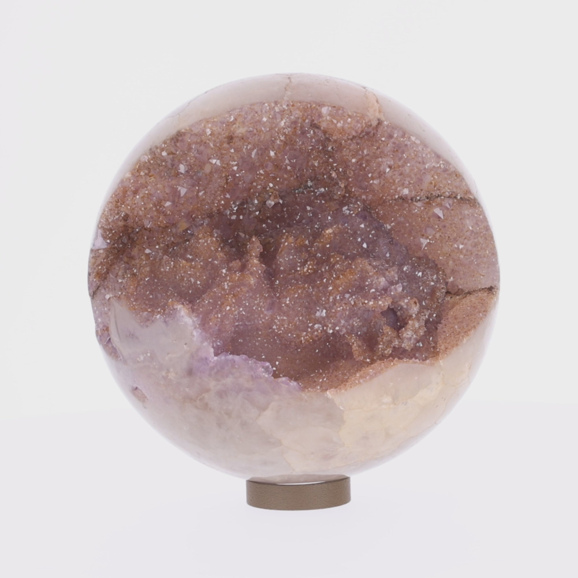 Video laden: AMETHYST MOON  | XXL Amethyst Kugel | 20,3 kg | Ø 26,5 cm | Unikat (#997)