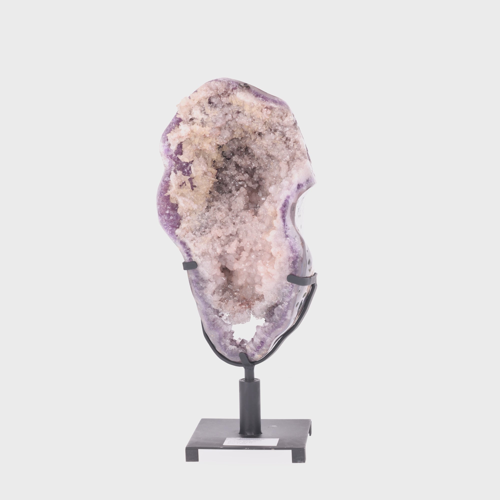 Video laden: Amethyst Druse, Sugaring Formation mit sekundärer Calcit-Ausbildung - 30,6 kg (#359)