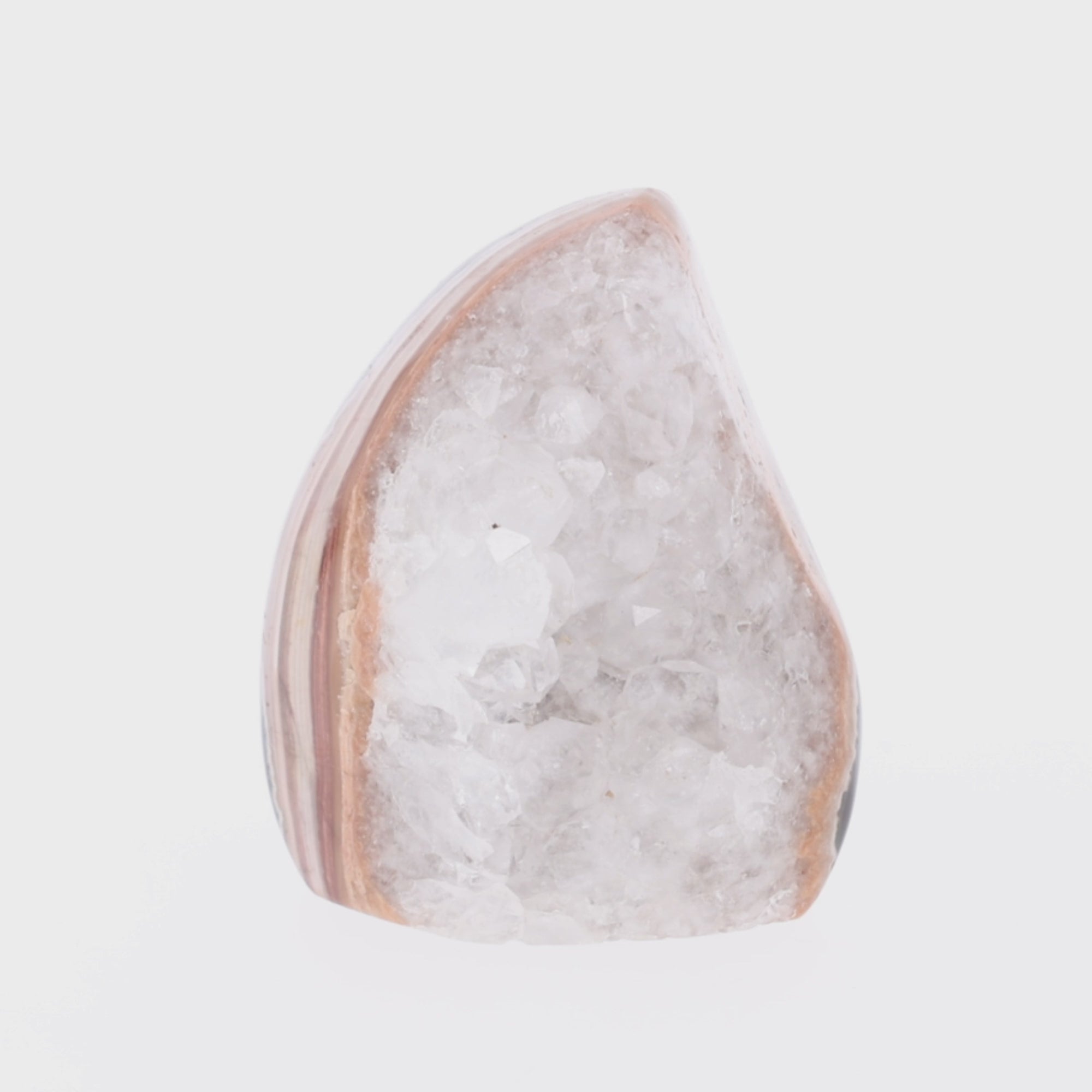 Load video: Frosted Jasper – Amethyst mit Jaspis aus Uruguay – 554 g (#1449)