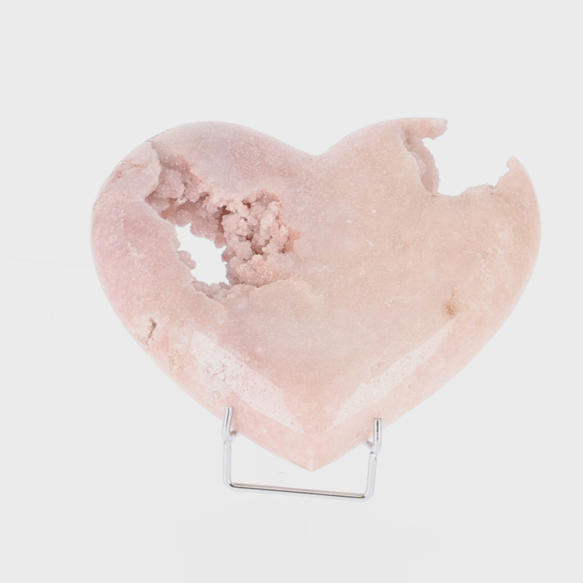 Load video: Pink Amethyst Heart (#108)