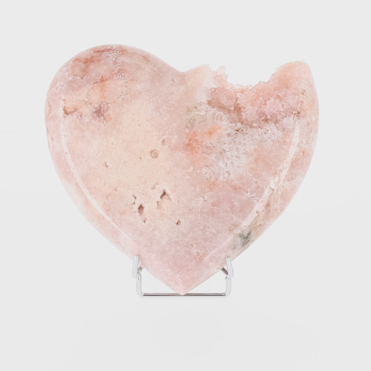 Load video: Pink Amethyst Heart (#105)