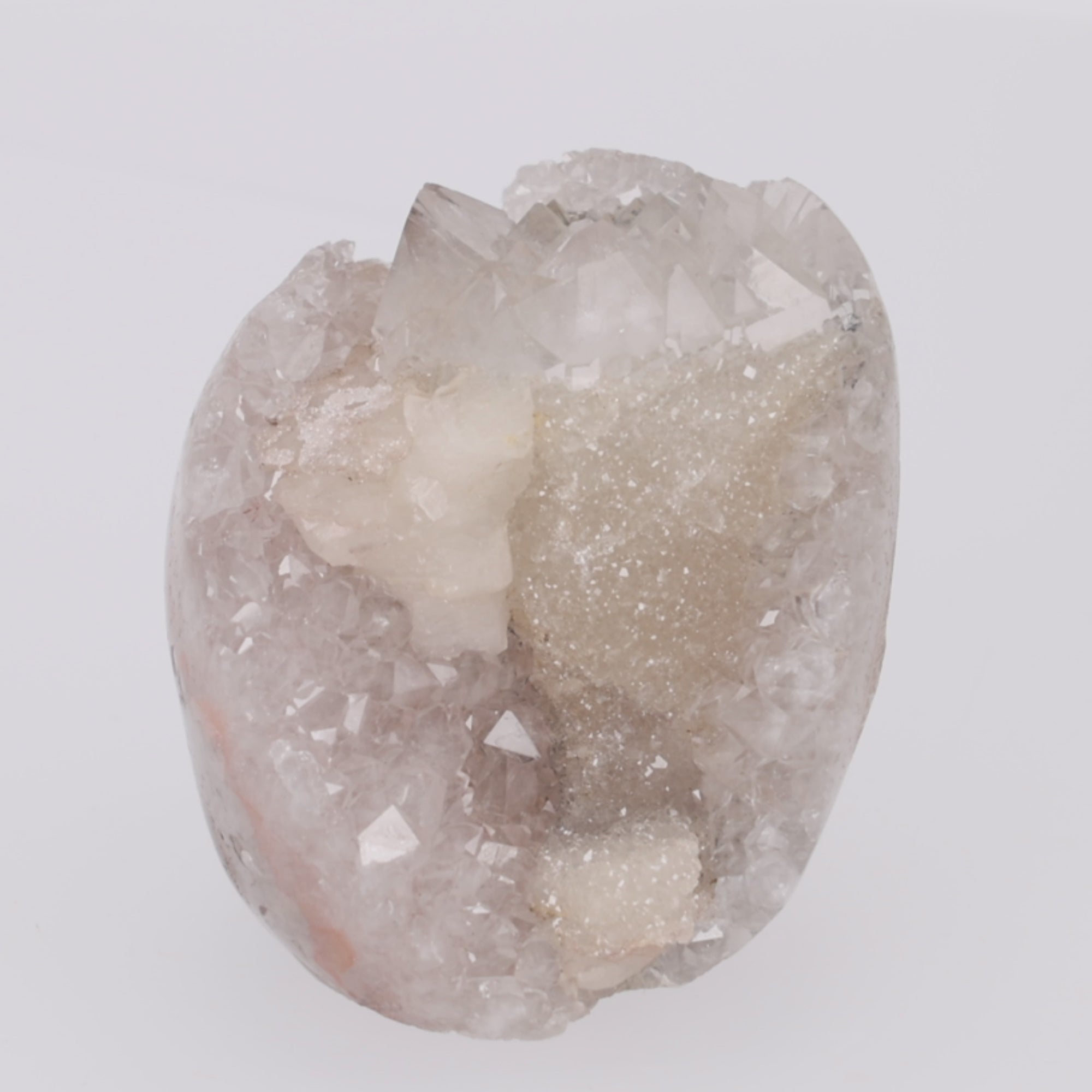 Video laden: Crystal Whisper ✦ Amethyst-Druse mit Calcit | 1.140 g (#874)