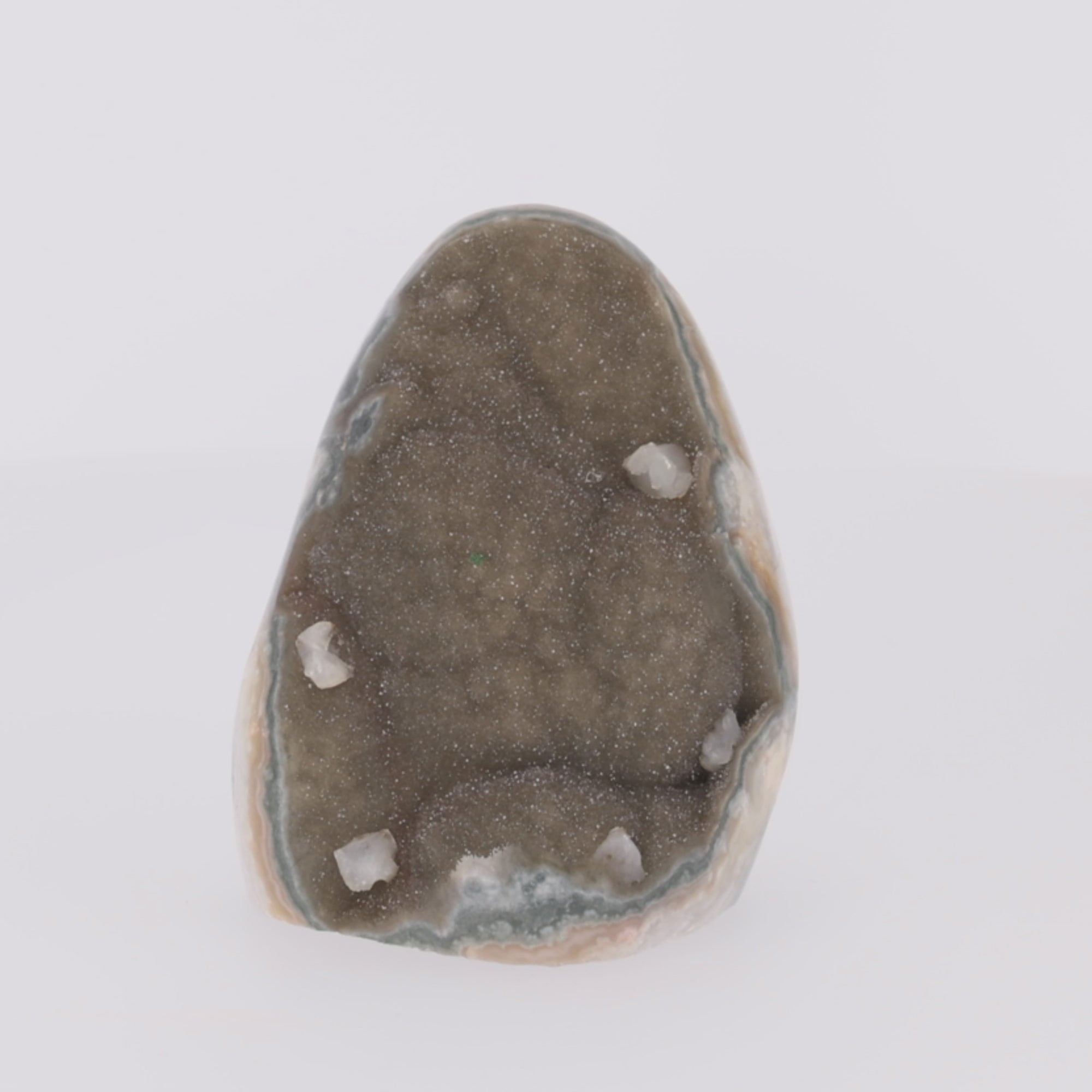 Video laden: Desert Mist ✦ Amethyst-Druse mit Calcit aus Uruguay | 1.686 g  (#837)